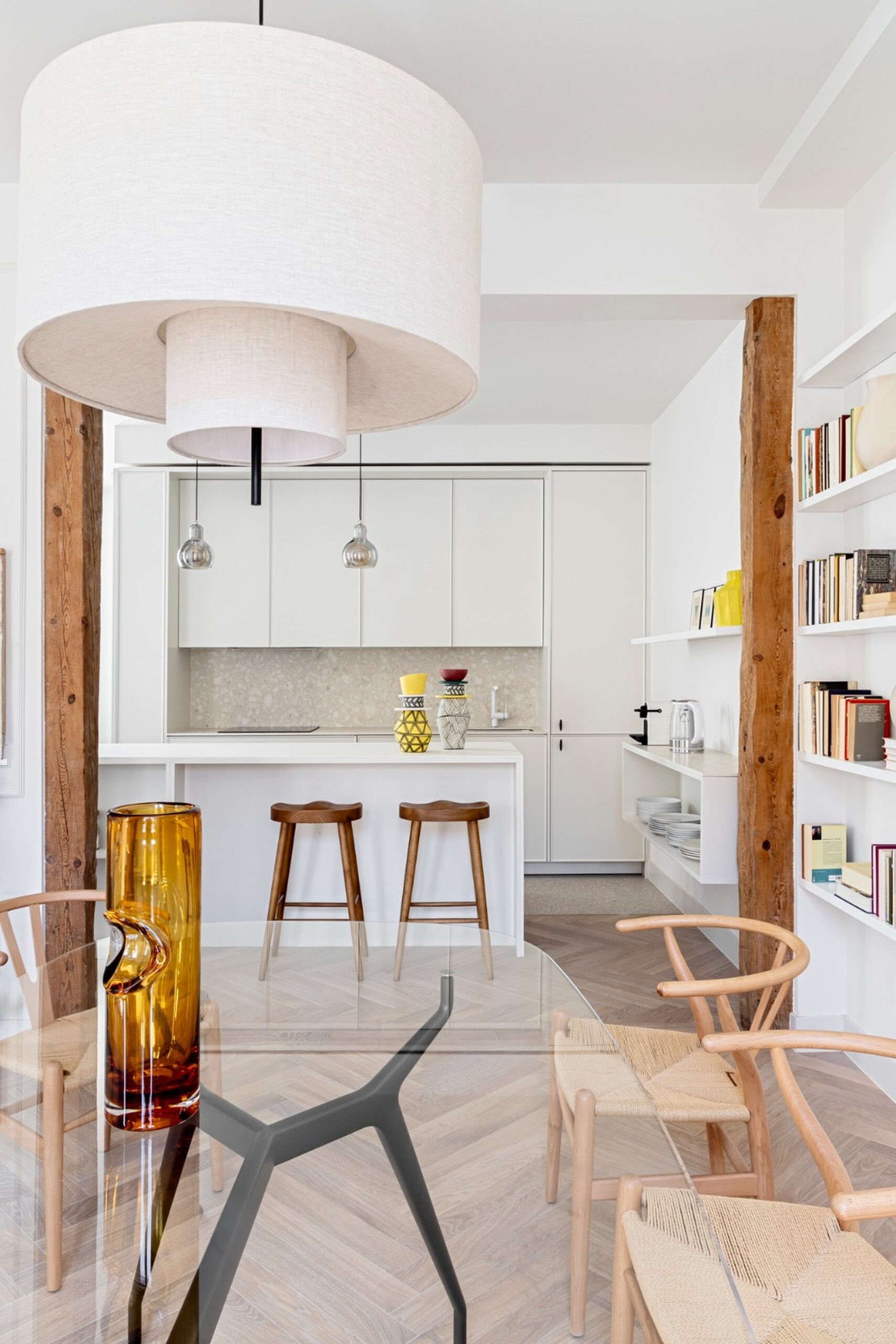 Cocina con isla a medida en Madrid